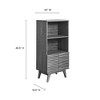 Modway Render Display Cabinet Bookshelf – Mid-Century Wood Storage Shelf with Glass Doors and Open Display Sections - 3 of 4