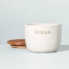 Stoneware Sugar Cellar with Wood Lid Cream/Brown - Hearth & Hand™ with Magnolia - image 3 of 3