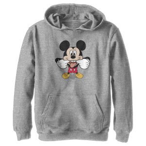 Boy's Disney Mickey Mouse Tongue Out Pull Over Hoodie - 1 of 4