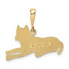 Black Bow Jewelry 14k Yellow Gold Pit Bull Pendant - 3 of 4
