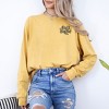 Simply Sage Market Women's Embroidered Fall Babe Stars Mini Long Sleeve Garment Dyed Tee - 2 of 4