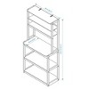 5-Tier Bakers Rack for Kitchen with Storage - 3 of 4