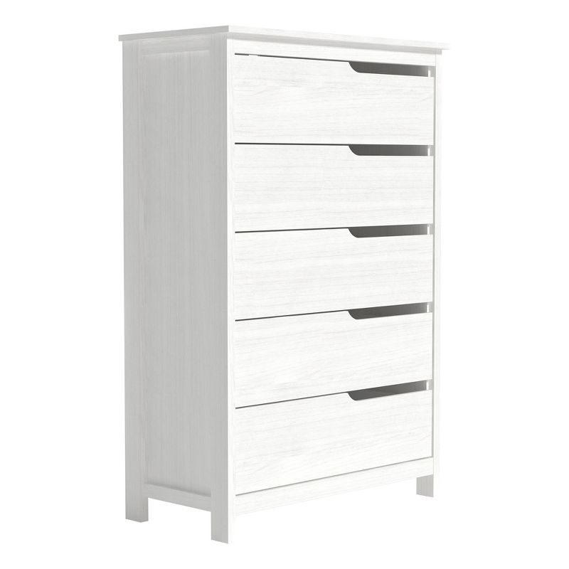 Cabbie 5 Drawers Pearl White 31.5 in. Wide Teen Chest of Drawer, 3 of 14