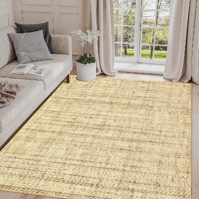 Modern Abstract Area Rug – Washable, Low Pile, Stain-Resistant, Non-Slip Striped Carpet for Bedroom or Living Room