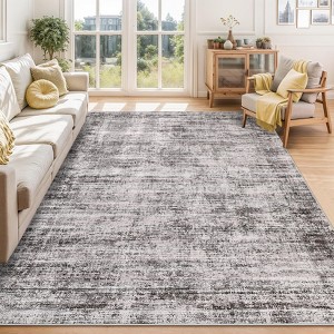 GarveeHome Runner Indoor Rug Washable, Vintage Distressed Hallway Runner, Farmhouse Low Pile Non-Slip Kitchen Entryway Carpet - 1 of 4