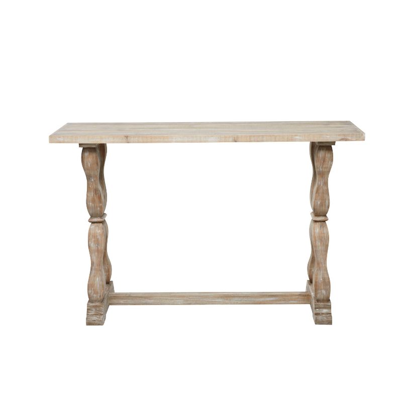 Distressed Farmhouse Wood Console Table Brown - Olivia &#38; May, 4 of 9