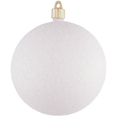 Christmas By Krebs 4ct Snowball White And Red Strings Of Dots Shatterproof  Glitter Christmas Ball Ornaments 4 (100mm) : Target