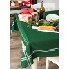 Design Imports  Border Stripe Tablecloth, Balsam Green, 60X104" - 4 of 4