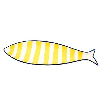 Beachcombers Striped Fish Platter Décor Decoration