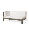 GDFStudio Keith Outdoor Acacia Wood 5 Seater Sectional Sofa Chat Set with Water-Resistant Cushions - 4 of 4