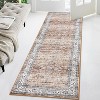 Washable Vintage Oriental Rug, Non-Slip and Stain Resistant Rug, Vintage Floral Embossed Low Pile Rug for Living Room, Dining Room, Bedroom - 3 of 4