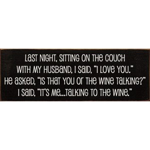 Slickblue Funny Wine Quote Sign, 3.5x10 Knotty Pine Plaque, Rustic Shelf or Wall Decor, Multiple Colors - 1 of 3