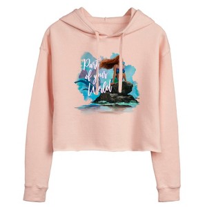 Women's - Disney - Part Of Your World Cropped Graphic Hoodie - 1 of 3