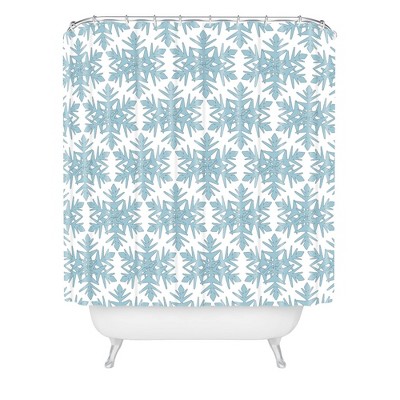 Georgiana Paraschiv Snowflake Shower Curtain Blue - Deny Designs
