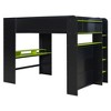Polibi Full Size Gaming Loft Bed with RGB Light Strip, USB Charging and Storage Space - 3 of 4