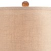 360 Lighting Coastal Table Lamps 27" Tall Set of 2 Rope and Clear Glass Jug Burlap Drum Shade for Living Room Family Bedroom Nightstand - 3 of 4