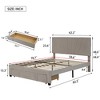 Queen Size Velvet Upholstered Platform Bed with a Big Drawer - ModernLuxe - 3 of 4