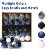 Orieon 25PCS Sparkling Velvet Christmas Ornaments, 2.36 Inch Shatterproof Ball Decorations for Xmas Tree, Holiday Party & Home Decor, Blue - 4 of 4