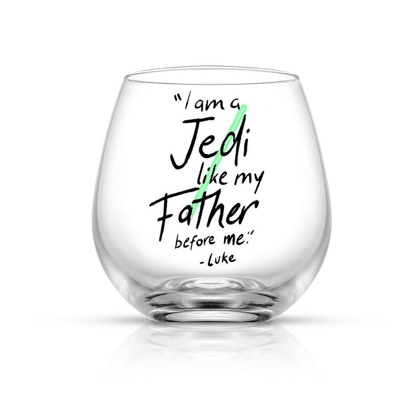 Star Wars New Hope Luke Skywalker Green Lightsaber Stemless Drinking Glass - 15 oz - Set of 2, 3 of 8