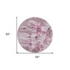 Plum Mauve And Pink Floral Washable Indoor Outdoor Area Rug - 3 of 4