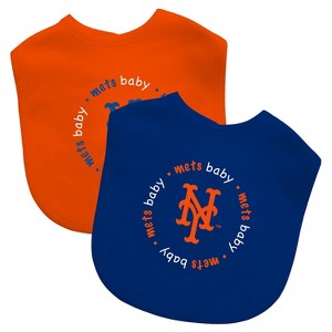 BabyFanatic Officially Licensed Unisex Baby Bibs 2 Pack - MLB New York Mets - 1 of 4