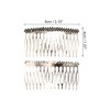 Unique Bargains Women's Three Row Rhinestones Hair Comb Insertion Tool Black 1 Pc - 2 of 3
