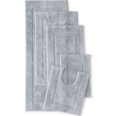 Shale Gray Cotton Non-Slip Rectangular Bath Mat 39" x 23"
