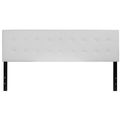 Flash Furniture Lennox Tufted Upholstered King Size Headboard In White ...
