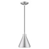 Livex Lighting Metal Shade 1 - Light Chandelier in  Brushed Aluminum - 3 of 4