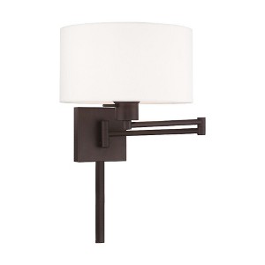 Livex Lighting 1 - Light Wall Light in  Bronze - 1 of 2