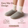 CUSHIONAIRE Keto Kids Slippers - Cozy Slip On Mule House Shoes with Faux Fur Lining and Cushioned Memory Foam Comfort - 3 of 4
