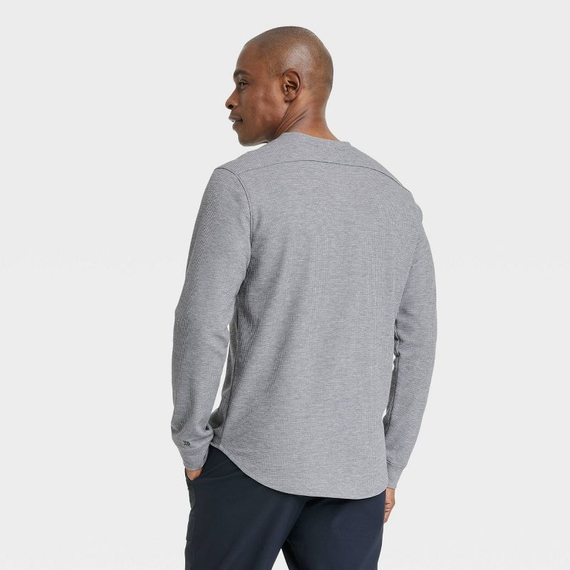 Men's Waffle-Knit Henley Athletic Top - All In Motion™, 2 of 4