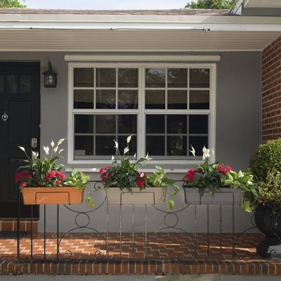 Terracotta 16-Inch Rectangle Plastic Outdoor Planter
