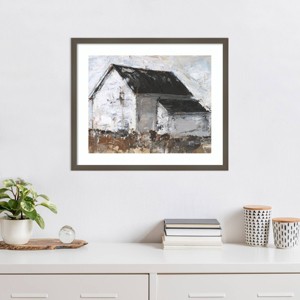Amanti Art Abstracted Barn Scene II by Ethan Harper Wood Framed Wall Art Print - 1 of 4