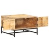 vidaXL Coffee Table Natural wood Solid mango wood, powder-coated iron - 3 of 4