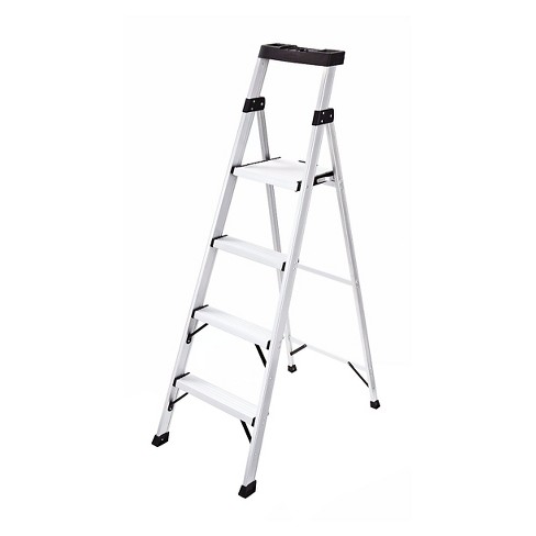 Rubbermaid 5.5ft Aluminum Ladder With Project Top: 4 Step, 250 Lb ...