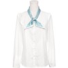 INSPIRE CHIC Women's Polka Dots Contrast Color Skinny Long Satin Silky Ribbon Neck Scarves 1Pc - 2 of 4
