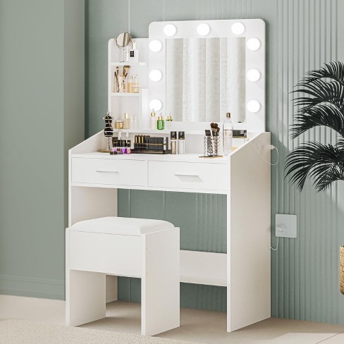 Whizmax Vanity Desk With Mirror And Lights, Makeup Vanity Desk With ...
