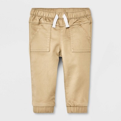 Image of Baby Boys' Casual Pull-On Jeans - Cat & Jack™ Khaki 0-3M