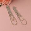 SOHI Women's Crystal Silver Casual Drop Earrings - 2 of 4