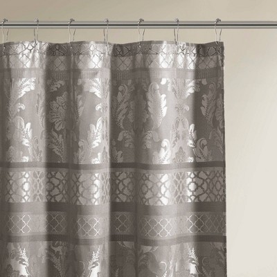 Mirage Jacquard Shower Curtain Gray