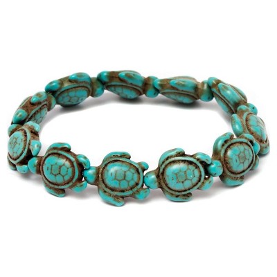 Handmade Genuine Turquoise Hawaiian Sea Turtle Bracelet Sea Turtle