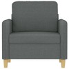 vidaXL Sofa Chair Upholstered Single Sofa Armchair for Living Room Fabric - Dark Gray 23.6" - 2 of 4