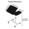 GAOMON Height Adjustable Standing Desk with Wheels,Mobile Overbed Table with Sturdy Metal Frame,Portable Laptop Desk for Home Office - 4 of 4