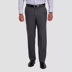 Haggar H26 Men's Big & Tall Premium Stretch Classic Fit Dress Pants - Charcoal Heather 44x30