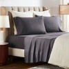 100% Cotton Linen Texture Vintage Wash Percale Deep Pocket Sheet Set by Blue Nile Mills - 2 of 4