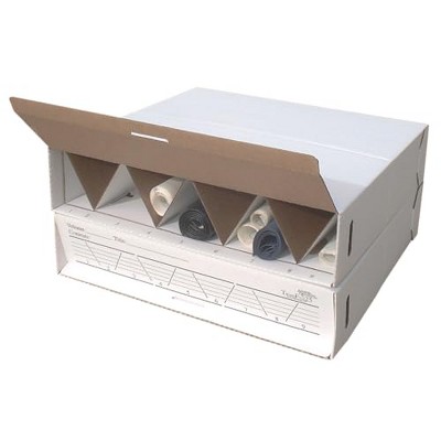 Advanced Organizing Systems - The TrussFile25 Roll Storage Box (2 Pack) - End Access and Exceptional Stacking Strength