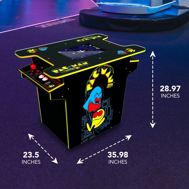 Arcade1Up PAC-MAN Head-to-Head Arcade Table with 12 Games, Multiplayer Control Panel, & 17-Inch Color LCD Screen, Black Series Edition, 2 of 7