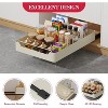 Under Sink Slide-Out Cabinet Organizer, No-Drill Adhesive Pull-Out Drawer, Rust-Resistant Stainless Steel Storage for Pantry and Bathroom, White - 4 of 4