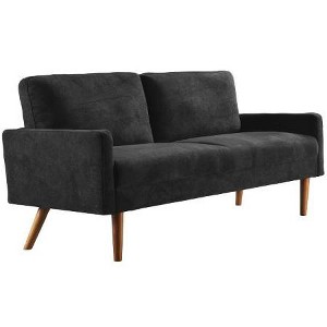 CAVINAS Modern & Vintage Loveseat Sofa, Velvet Upholstered 2 Seater Sofa Couch with Sleek Design, for Home, Apartment or Office - 1 of 4